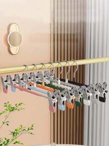 3/1PC Multi-Functional Wooden Coat Hooks, Coat Rack, Closet Organizer, 8 Hooks, 360 Degree Rotating Angle, Space Saving Bra Hook, Storage For Hanging Clothes Like Tops, Underwear, Bras, Breastplates, Hats, Ties, Strap,Vest,Etc.Traceless Clothes Drying Rack
