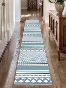 Tapete moderno minimalista azul, 1 peça, lavável, antiderrapante, de lã sintética, 1160g/m², para sala de estar, quarto, cozinha, escritório, entrada