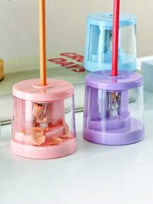 Electric Pencil Sharpener, Automatic Pencil Sharpener, Rotary Pencil Sharpener, Portable Kids Pencil Sharpener, Razor-Sharp Blades For 2# Pencils/Colored Pencils (6-8mm), Suitable For School, Office, Home (Multi-Color Options) Back To School