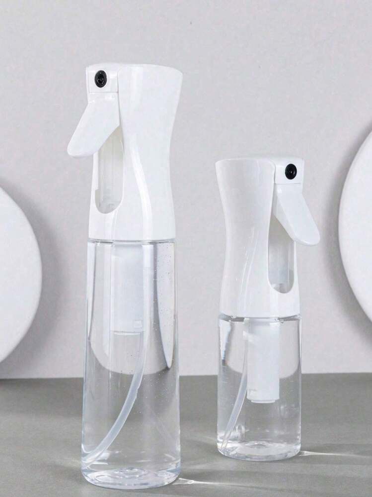 1 pièce Flacon vaporisateur blanc continu haute pression automatique sans air de 5 ml/200 ml/300 ml, outil de coiffure, convient pour la salle de bain, la chambre, la cuisine, la coiffeuse, le salon, le salon de coiffure, les produits de voyage essentiels, vaporisateur multi-usage rechargeable