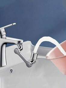 1 Stück drehbarer Wasserhahn-Verlängerer, 1080 Grad spritzwassergeschützter drehbarer mechanischer Wasserhahn-Arm, multifunktional und langanhaltend drehbare Wasserdüse, Teleskopvorrichtung, geeignet für die Installation von Wasserhähnen in Badezimmern und Küchen Zuhause