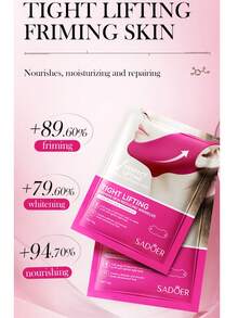 5pcs/Pack Lifting & Firming Neck Mask, Containing Hyaluronic Acid, Reduces Wrinkles, Moisturizing & Soothing, Fades Fine Lines, Suitable For All Skin Types - Hot Pink - View 7