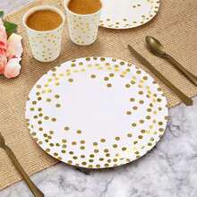 7-Inch Disposable Paper Plates, 10pcs/Pack, Printed Paper Plates, Suitable For Daily Use, Holiday Family Gatherings, Parties, Picnics And Other Occasions - White - View 4