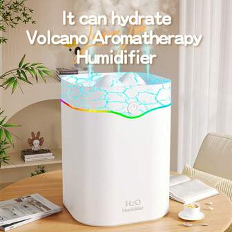 【大容量加湿器】2升大容量三喷嘴加湿器，带USB香薰功能，适用于室内装饰。三喷嘴设计提供大量雾气，保持空气湿润并带来清新空气。适用于卧室、汽车、客厅、书房等场所。