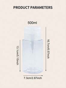 1/2 件按压式 120ml/150ml/200ml/300ml/500ml 可再填充瓶，空泵瓶，适用于卸妆油、爽肤水、保湿霜，旅行装
