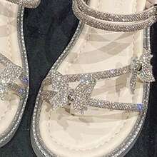 Women Flat Sandals - 米色 - 查看 4