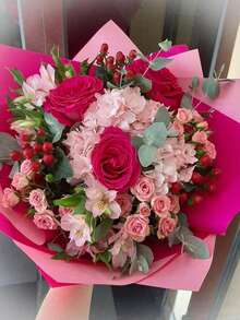 20 hojas de papel de envoltura con diseño de flores - Papel de envoltura resistente al agua para ramos de San Valentín para manualidades DIY, suministros para floristerías, envoltura de regalos para bodas, cumpleaños, arreglos florales DIY, Día de la Madre, cumpleaños, bodas, graduación y aniversario - Multicolor - Ver 6