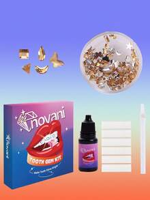 100 piezas Kit de gemas de resina en miniatura (con pegamento) Kit para joyas de moda DIY Kit inicial de joyas Teeth - Multicolor - Ver 17