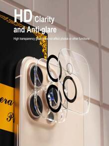 2-pack gehard glazen cameralensbeschermer, compatibel met iPhone, Ultra HD, 9H hardheid, krasbestendig, geschikt voor hoesjes, eenvoudig te installeren [geen invloed op nachtopnames]