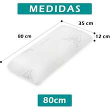VOGRAC Viscoelastic Pillow With A 100% Viscoelastic Core, Aloe Vera Fabric, Anti-Mite, Anti-Bacterial, Thermoregulating, And Ergonomic. Relieves Cervical Pressure. - White - View 5