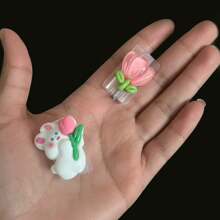 2pcs Tulip Rabbit Data Cable Head Protector Covers