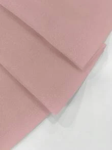 女士优雅通勤黑色松紧腰高腰半身裙，秋冬 - 淺粉色 - 查看 5