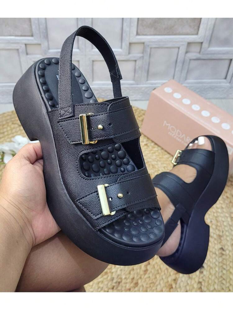 Modare Women's Ultra Comfort Platform Sandal Comfortable - 黑色 - 查看 5