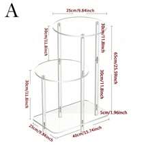 1pc Transparent Acrylic Side Table, Modern Design, Easy Assembly, Space Saving, Multifunctional Nightstand Suitable For Living Room, Bedroom, Hallway, Bathroom