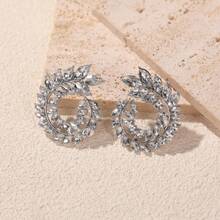 1 par de pendientes versátiles de alta gama con circonita cúbica incrustada con diseño redondo y de lágrima, diseño brillante y exquisito, adecuado para accesorios diarios, de fiesta, citas, viajes de mujeres Y2K, regalo de temporada de bodas