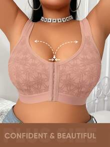 MEIYATING Sujetador sin aros de encaje, talla grande, de cobertura total, suave y transpirable para mujeres