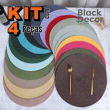 4 Piece Round Placemat Set Decorative Dinner Table Placemat Kitchen Placemat