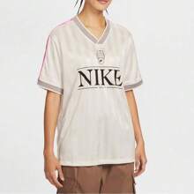 Nike Women's AS W NSW V Neck Jersey Short Sleeve T-Shirt, Knit Scoop Neck TIH8505-133