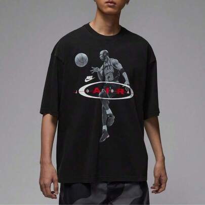 Nike Áo thun thể thao họa tiết hình người đàn ông thả vai