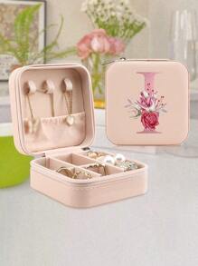 1 Pc A-Z Letter Jewelry Box Ring Storage Box Necklace Storage Box Gifts For Girls Bridesmaid Gifts Mom Gift Ideal Gift White Jewelry Box Pink Jewelry Box