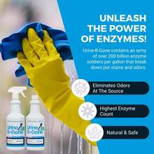 Urine B-Gone, Professional Enzyme Odor Eliminator & Pet Stain Remover, Human, Cat & Dog Urine Cleaner, Effective On Laundry, Carpets & More, Lavender Scent, 32oz, Pack Of Two,6481966 - 青檸色 - 查看 7