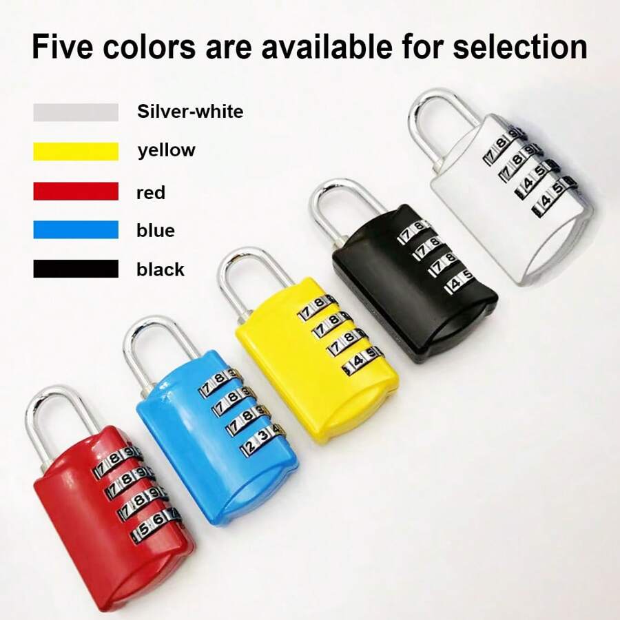4-Digit Combination Lock, Keyless, Waterproof. Suitable For Helmet Lock, Locker, Various Boxes, Travel Gear