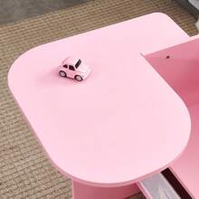 2 In 1 Wooden Children Table With Chair, Small Kids Table And Chair Set With Storage Box, Suitable For Kids Children Toddlers Boys Girls, Pink - Pink - View 3
