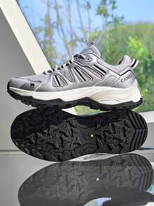 CAMEL CROWN Men's Waterproof Hiking Shoes, Suitable For Outdoor Trekking, Hiking, Camping And Walking - Light Grey - View 4