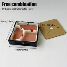 无限扩展蚂蚁农场 亚克力蚁巢（带喂食区） 石膏宠物蚁丘工坊 蚁屋 保湿水塔 儿童教育蚂蚁饲养箱和工坊 送给崭露头角的昆虫学家的完美礼物 - 彩色 - 查看 17