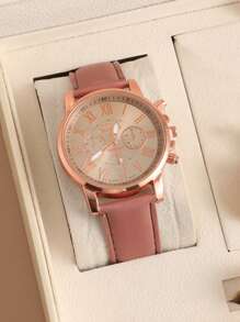 1/3/4/5 pièces Montres Élégantes pour Femmes en Quartz Romain - Cadran Rond à La Mode avec Bracelet, Idée de Cadeau Parfaite