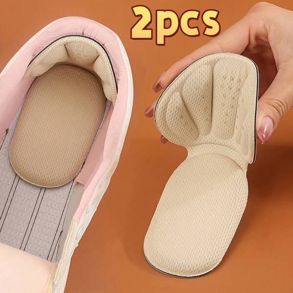 2 pezzi/1 paio Cuscinetti anti-scivolo e anti-attrito per tacco - Inserti per tacco traspiranti per regolare la misura della scarpa, adatti per scarpe sportive, casual e scarpe sportive da uomo e donna, rifilabili