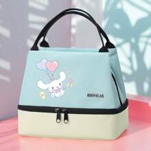 Sanrio Hello Kitty/Kuromi/Cinnamoroll Insulated Lunch Bag, Portable Oxford Cloth Tote With Aluminum Foil, Lightweight, Casual Style With Handle For Office, School, Picnic, Beach, Back To School Essential