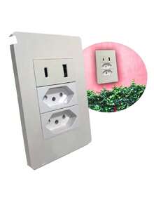Dual 110v-220v Dual Voltage Socket With USB Input And Type-C Duo - Multicolor - Ver 2
