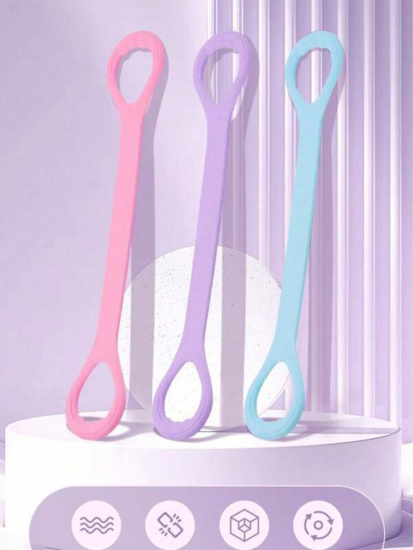 Women's Eight-Shaped Resistance Bands Pull-Up Equipment Open-Back Shoulder Training Back Slimming Home Yoga Pilates Stretching Bands Back Silicone Elastic Bands 8-Shaped Pull Cord Tensioning Device