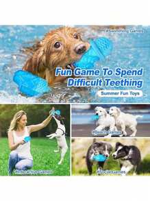 1 pieza Juguete para mascar para perros, paleta helada relleable y congelable para mantener fresco a tu perro en verano, juguete de helado para mascotas, con formas de paleta, rosquilla y barra de queso, color azul