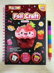 1 Set di quaderni per disegno e pittura con foglio di lamina dorata, materiale per viaggi, regalo per bambini