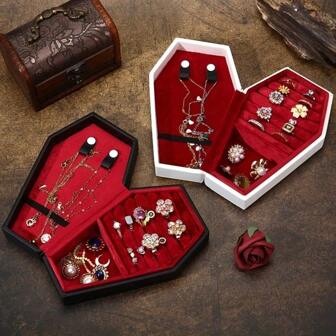 Creative Luxurious Black Halloween Coffin Jewelry Box Ring Box With Velvet, Elegant Halloween Gift For Women Jewelry Storage Box, Gothic Style Jewelry Storage For Weddings & Unique Gifts