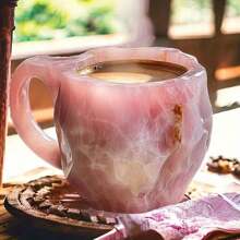 Handmade Mineral Crystal Coffee Cup Elegant Coffee Cup, Translucent Coffee Cup