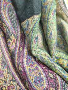 1 件时尚佩斯利花卉提花流苏围巾，时尚双面仿羊绒披肩，适合所有季节，轻盈温暖清新防晒，多功能新设计斗篷，多色配饰适合正式/休闲 - 日常使用、通勤、旅行、海滩、空调、婚礼