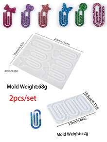 Silicone Mold In Shape Of Paper Clips, For DIY Resin Bookmarks, Paper Clips - Mold - View 15