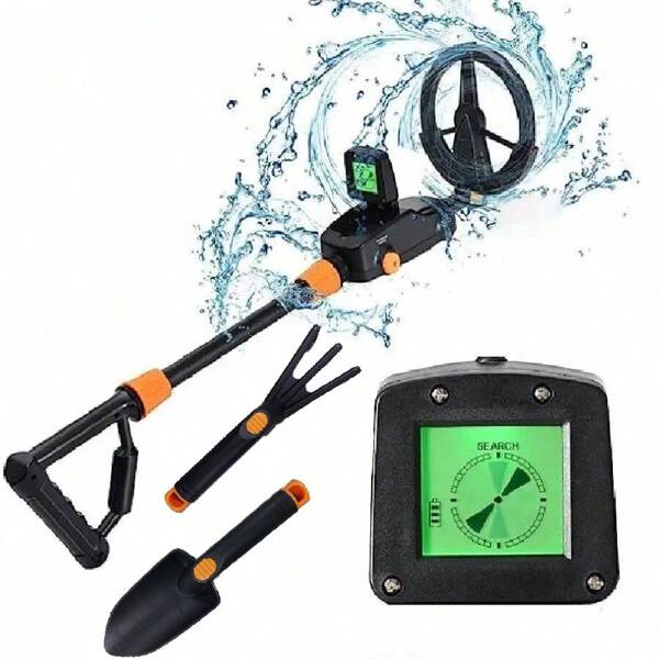 [Detector de oro metálico] Detector de oro con chip DSP avanzado, detector de metales profesional para adultos, bobina de búsqueda con retroiluminación LCD, sistema de caza de oro de alta precisión