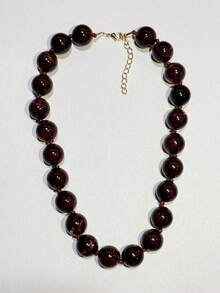 1 chiếc vòng cổ thắt nút bằng nhựa hình đám mây hình học Bohemian dành cho nữ, phong cách thời trang Châu Âu và Châu Mỹ, thích hợp cho lễ hội và đeo hàng ngày - Vòng cổ hạt mây thủ công - Xem 17