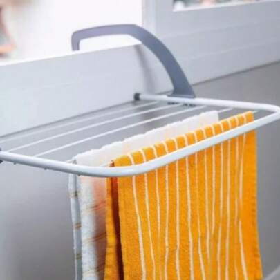 Varal Portátil De Janela Apartamento Varanda Seca Roupas Retrátil