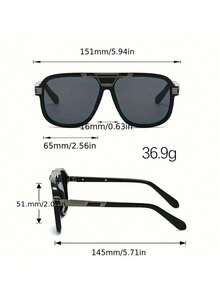 新款时尚复古金属双梁飞行员大镜框高品质独特户外旅行装饰眼镜，男女皆宜，适合街头潮流、沙滩派对、度假、休闲、商务、通勤和优雅个性化 - 彩色 - 查看 5