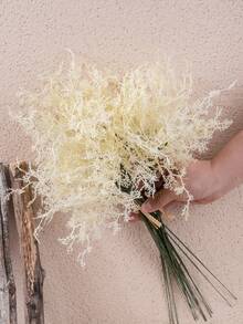 6/12 件人造植物，人造蕨类植物，17.8 英寸，迷迭香茎假绿色植物灌木，乡村农舍中心装饰桌面厨房架子桌子中心装饰户外抗紫外线花园植物