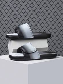 Men's Thick Sole Anti-Slip Slippers, Summer Casual Soft Slides Sandals, Plus Size Slippers