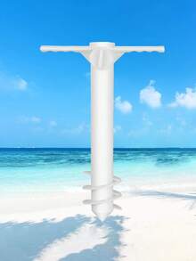 1 件装沙滩伞锚重型户外伞底座，适用于所有沙滩伞，伞架非常适合强风