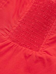 Top bustier casual y sencillo de unicolor para mujer