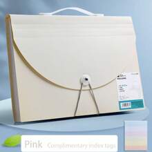 1pc Back To School Large Capacity 13-Slot Portable Accordion File Folder, A4 Multi-Layer Document Organizer Bag - Study Supplies