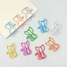 20 pièces/40 pièces Clips de reliure mignons en forme de clé de sol, fournitures de bureau créatives, pinces à papier colorées, couleur aléatoire, fournitures scolaires, rentrée scolaire